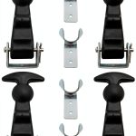 Rubber Hood Catch 4-Pack Flexible T-Handle Draw Latch by QWORK-0