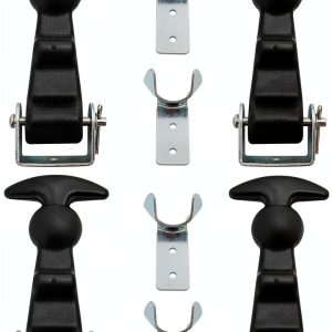 Rubber Hood Catch 4-Pack Flexible T-Handle Draw Latch by QWORK-0