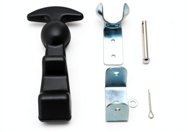 T Handle Draw Latch 2 Pack 4.7" QWORK Metal Hood Catch Brackets Black-4