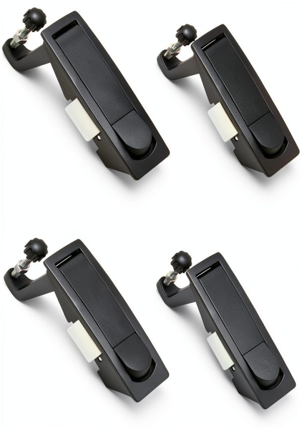 Compression Latch Lock QWORK Zinc Alloy Adjustable Grip 4 Pack Black-0
