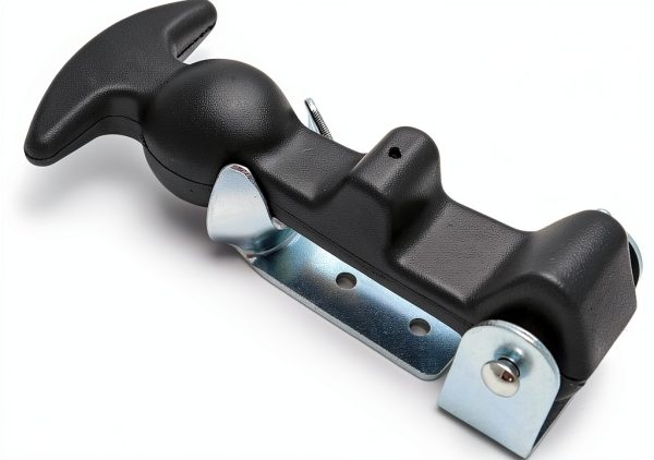 T Handle Draw Latch 2 Pack 4.7" QWORK Metal Hood Catch Brackets Black-1