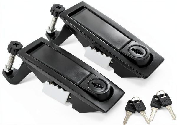Compression Latch Lock Bonsicoky Adjustable Lever Black 2-Piece Set-0