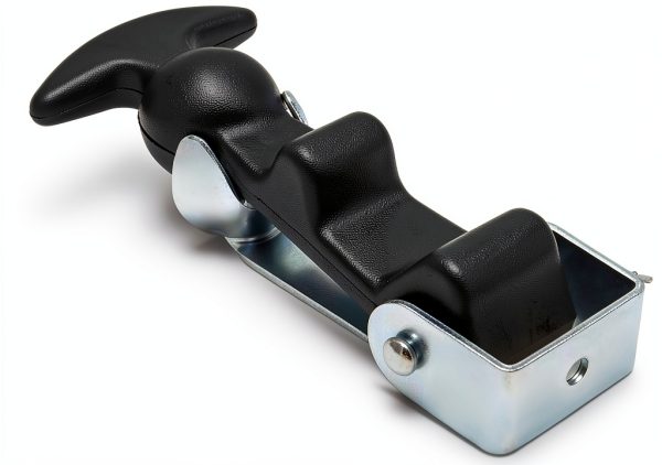 T Handle Draw Latch 2 Pack 4.7" QWORK Metal Hood Catch Brackets Black-3