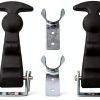 T Handle Draw Latch 2 Pack 4.7" QWORK Metal Hood Catch Brackets Black-0
