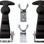 T Handle Draw Latch 2 Pack 4.7" QWORK Metal Hood Catch Brackets Black-0