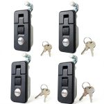Compression Latch 4PCS Cupboard Door Knob Lock Angrylife Black with-0