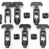 Acrux7 6Pcs Rubber Latches Flexible T-Handle Draw Latch 4.4in Black-6
