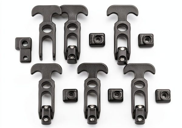 Acrux7 6Pcs Rubber Latches Flexible T-Handle Draw Latch 4.4in Black-6