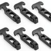 Acrux7 6Pcs Rubber Latches Flexible T-Handle Draw Latch 4.4in Black-0