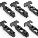 Acrux7 6Pcs Rubber Latches Flexible T-Handle Draw Latch 4.4in Black-0