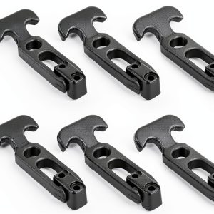 Acrux7 6Pcs Rubber Latches Flexible T-Handle Draw Latch 4.4in Black-0