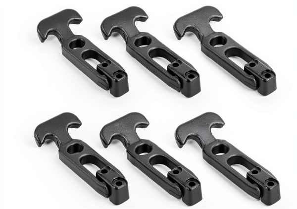 Acrux7 6Pcs Rubber Latches Flexible T-Handle Draw Latch 4.4in Black-0