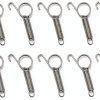 10 Pack Rabbit Cages Door Metal Finger Spring Latch Hook Multi-Functional Pet Cages Door Spring Latch for Fixing Small Animal, Rabbit, Dog, Cat, Parrot, Guinea Pig,Squirrel, Pet Cage Door-0
