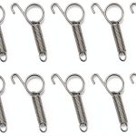 10 Pack Rabbit Cages Door Metal Finger Spring Latch Hook Multi-Functional Pet Cages Door Spring Latch for Fixing Small Animal, Rabbit, Dog, Cat, Parrot, Guinea Pig,Squirrel, Pet Cage Door-0