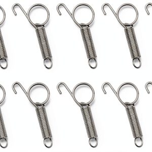 10 Pack Rabbit Cages Door Metal Finger Spring Latch Hook Multi-Functional Pet Cages Door Spring Latch for Fixing Small Animal, Rabbit, Dog, Cat, Parrot, Guinea Pig,Squirrel, Pet Cage Door-0