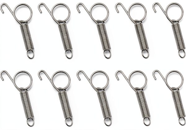 10 Pack Rabbit Cages Door Metal Finger Spring Latch Hook Multi-Functional Pet Cages Door Spring Latch for Fixing Small Animal, Rabbit, Dog, Cat, Parrot, Guinea Pig,Squirrel, Pet Cage Door-0
